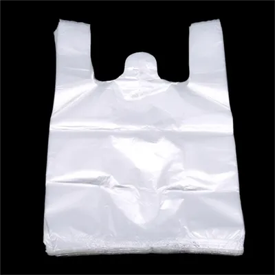Sac à provisions transparent populaire sacs en plastique de supermarché avec poignée sac