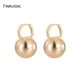 Finrussiac – boucles d'oreilles en boule plaquée or pour femmes bijoux en forme de boule tendance