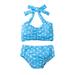 YDOJG Girl Swimsuit Baby Girl Bikini Kids Polka Dot Swimsuits Halter Swimwear Beach Bathing Suit Bikinis Set For 12-18 Months