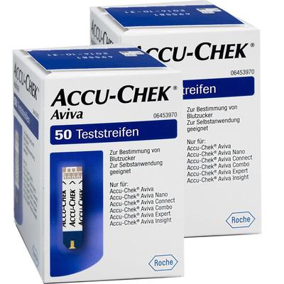 Accu-Chek Aviva Teststreifen Plasma II Doppelpack 2x50 St Image