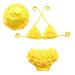 TAIAOJING Toddler Baby Girls Swimsuit Set Bikini Swimwear Kids Ruffle Swimwear Bathing Suit 6-12 Months