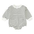 KI-8jcuD Toddler Baby Boho Lace Outfit Boys Girls Long Sleeve Striped Printed Pullover Romper Sweatshirt Bodysuits Ruffle Baby Girl Clothes Baby Girl Preemie Clothes Bodysuit Baby Girl Girl Shirts B