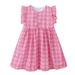 Fesfesfes Toddler Kids Baby Girls Summer Dress Fashion Cute Sleeveless Knee Length Dress Cartoon Print Ruffle Dress Clearance Under 10$