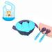 Dosaele Green Baby Plates Bowls with Lids - Silicone Mini Mat - Suction Placemat Bowl with Spoon Fork for Self Feeding - Blue Baby Bib