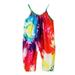 ZHAGHMIN Baby Girl Clothes 12 18 Months Jumpsuit Strap Rainbow Toddler Baby Romper Girls Tie Dyed Harem Kids Outfits Girls Romper&Jumpsuit 9 Month Old Baby Clothes 6 Months Baby Girl Dress Big Girl