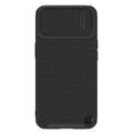 Elepower for iPhone 14 Plus Case Non-Slip Stripes PC Backplane & TPU Bumpers Cover Built-in Semi-Automatic Sliding Camera Protection Military Grade Shockproof Protective Shell Black