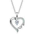 Apmemiss Clearance Gifts for Mom Love Heart Shaped Necklace Fashion Jewelry Perfect Memorial Pendant Jewelry Gift Mothers Day Gifts