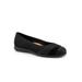 Wide Width Women's Danni Flat by Trotters in Black Nubuck (Size 9 W)