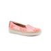 Extra Wide Width Women's Accent Slip-Ons by Trotters® in Coral Multi (Size 9 1/2 WW)