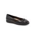 Women's Dellis Flat by Trotters in Black Croco (Size 9 1/2 N)