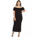 Ruffle Off The Shoulder Plus Size Maxi Dress