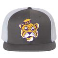 Nike Accessories | Lsu Sailor Mike 3d Pvc Patch Wool Blend Flat Bill Hat- Charcoal/ White | Color: Gold/Purple | Size: Os