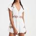 American Eagle Outfitters Pants & Jumpsuits | American Eagle White Stripe Embroidered Romper | Color: Pink/White | Size: S