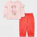 Disney Matching Sets | Disney Minnie Mouse Sweater & Printed Pants Set | Color: Pink/Red | Size: 0-3mb