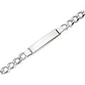 F.Hinds Mens Jewellery Sterling Silver Curb Chain Identity Bracelet