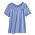 Blair Women's Smocked Knit Top - Blue - 3XL - Womens