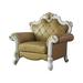 Accent Chair - A&J Homes Studio Picardy Upholstered Chair Butterscotch & Antique Pearl Faux in Brown | 46.5 H x 49.6 W x 38.4 D in | Wayfair