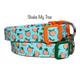 Peaches Dog Collar, Food Funny Peaches, Cat Peach, Mint, Side Release Adjustable Washable
