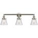 Cone 30" 3-Light Brushed Satin Nickel Bath Light w/ Seedy Shade