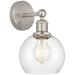 Edison Athens 6" Brushed Satin Nickel Sconce w/ Clear Shade