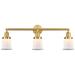 Canton 30" 3-Light Satin Gold Bath Light w/ Matte White Shade