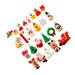 The Holiday Aisle® 24 Piece Tiny Santa Snowman Holiday Shaped Ornament Set Plastic in Green/Red | 4.3 H x 3 W x 0.2 D in | Wayfair