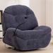 Hokku Designs Maelyne 40.94" Wide Chenille Manual Ergonomic Recliner Chenille in Black | 40.94 H x 40.94 W x 39.37 D in | Wayfair