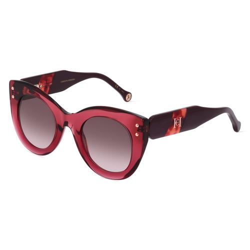 Carolina Herrera 0127/S Damen-Sonnenbrille Vollrand Rund Acetat-Gestell, braun