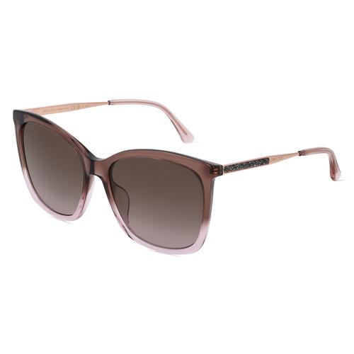 Jimmy Choo NEREA/G/S Damen-Sonnenbrille Vollrand Eckig Acetat-Gestell, pink