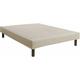 Cache-sommier intégral 100% coton lin 160x200 - Ecru