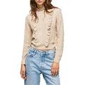 Pepe Jeans Damen Talia Long Sleeves Knits, Beige (Buff), L