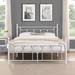 Metal Bed Frame with European style Headboard and Footboard, Premium Steel Slat Support, Bedroom Furniture