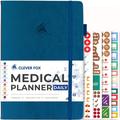 Clever Fox Medical Planner Daily - Medical Notebook Health Diary Wellness Journal & Logbook to Track Health - Self-Care Medical Journal - 3 Months Undated 7â€³ x 10.5â€³ Hardcover (Mystic Blue)