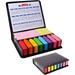 2000 Pages Multicolor Sticky Note Set Color Memo Pads with Leather Packing Box Colored Divider Self-Stick Notes Pads Bundle with Calendar 2022
