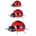 Iron Ladybugs Wall Insect Metaldecor Lucky 3D Decor Garden Animalnature Ornament Statue Model Diy Sculpture Figurine Art