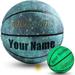 MILACHIC Customized Basketball Glow in The Dark Personalized Basketball Size 7 (29.5 ) / Size 6 (28.5 ) / Size 5 (27.5 )