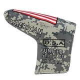 Premium USA American National Blade Putter Head Cover Headcover Protector Bag With Closure