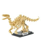 HI-Reeke Dinosaur Building Block Set Velociraptor Fossils Building Kit Toy Gift for Kid Adult Beige