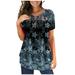 WXLWZYWL My Orders Floral Blouses for Women Baseball Mom Shirts for Women Daisy Plus Size Top Oversized Graphic Tees for Women Womens Dressy Tops Boho Clothes for Women Blouses for Women Fashion 2023