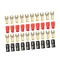 10 Pairs 8 AWG Electrical Fork Terminal Wire Connector Gold-plated Brass