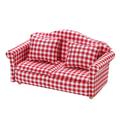 1/12 Scale Miniature Dollhouse Seat Sofa Armchair Dolls House Furniture Couch White And Pattern