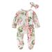 KI-8jcuD Baby Girl Romper 9-12 Months Baby Girl Boy Ruffle Floral Footed Sleeper Romper Headband Clothes Outfits Set 8 Month Old Baby Girl Clothes Girl Jumper Big Girl Fashion Clothes Cute Outfits F