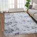 Coolmee Fluffy Area Rugs for Living Room Soft and Thick Faux Shag Rug Home Decor Nursery Area Rug Carpets for Bedroom Light Grey 6 x 9