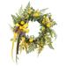 Artificial Lemon Wreath 20 Inch Fake Spring Summer Eucalyptus Home Decor Wreath with Bowknot for Front Door Wedding Party Holiday Indoor Outdoor Decoration