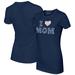 Women's Tiny Turnip Navy Tampa Bay Rays I Love Mom T-Shirt