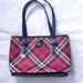 Giani Bernini Bags | Giani Bernini Saffiano Plaid Purse Nwot Tags. Measurements 14in W 9in H | Color: Black/Red | Size: Os