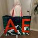 American Eagle Outfitters Bags | 2 Reusable Shopping Bags Beach Bags | Color: Green/Red | Size: Os