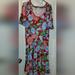 Lularoe Dresses | Lularoe Dress, Plus Size 2xl, Multicolored Floral. | Color: Blue/Red | Size: 2x