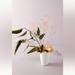 Anthropologie Accents | Anthropologie Jolie Ceramic Floral Vase | Color: Gold/White | Size: Os