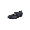 Klettschuh NATURAL FEET "Susanne", Damen, Gr. 37, blau (dunkelblau), Leder, casual, Schuhe Riemchenballerina, mit Memo-Latex-Fußbett